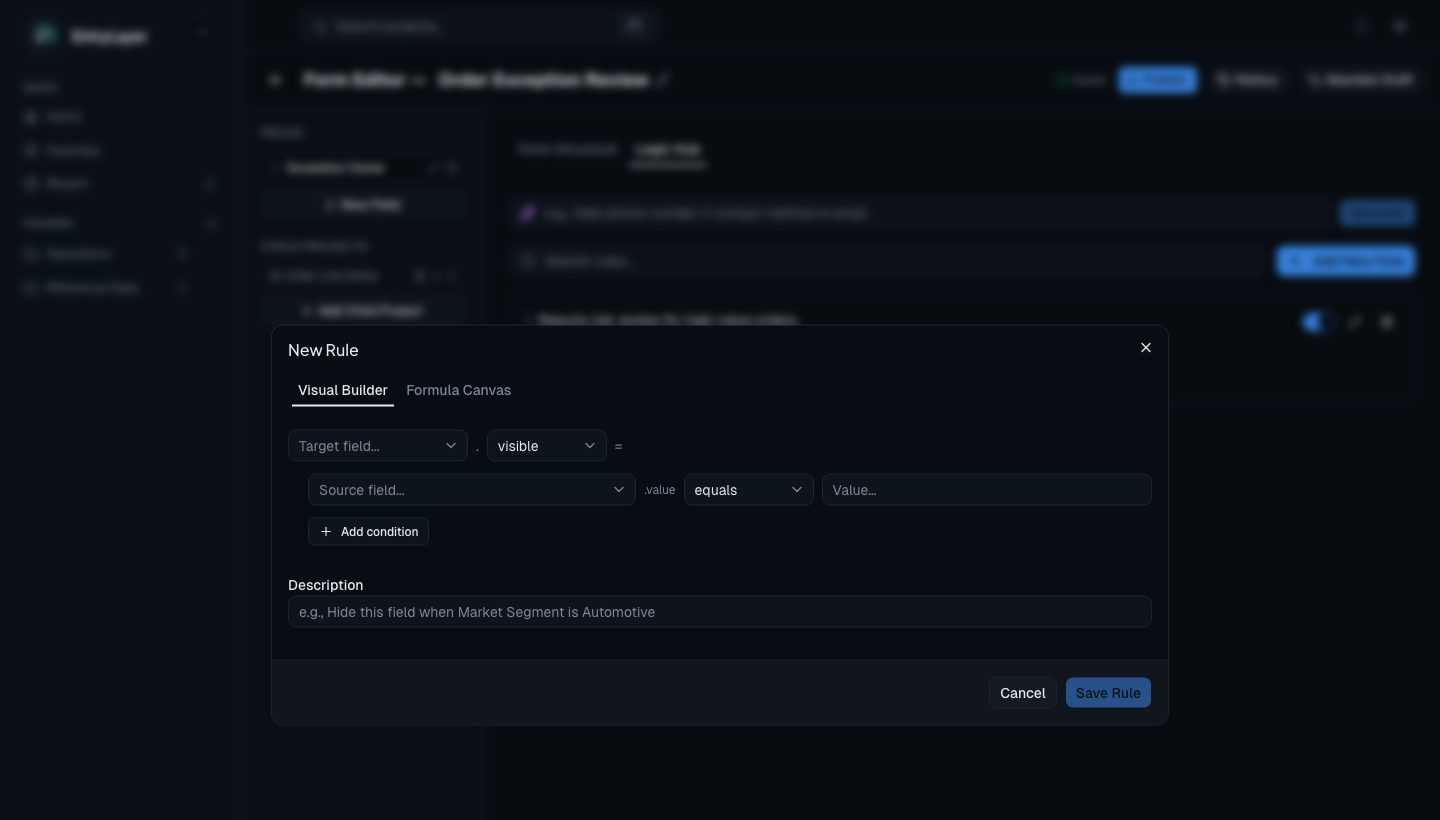 Logic preview in submission detail